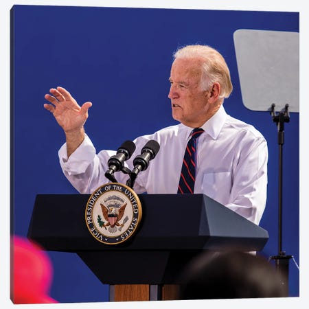 Vice President Joe Biden Campaigns In Nevada For Democratic Candidates, October 13, 2016 Canvas Print #PIM16092} by Panoramic Images Canvas Art Print