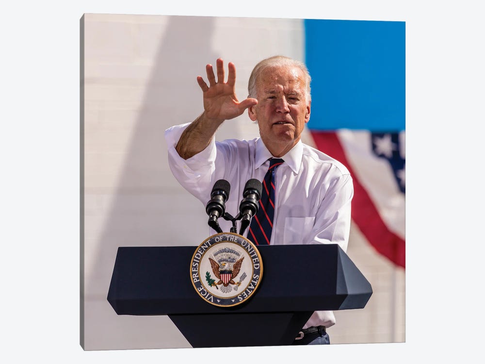 Vice President Joe Biden Campaigns In Nevada For Democratic Candidates, October 13, 2016 by Panoramic Images 1-piece Canvas Artwork