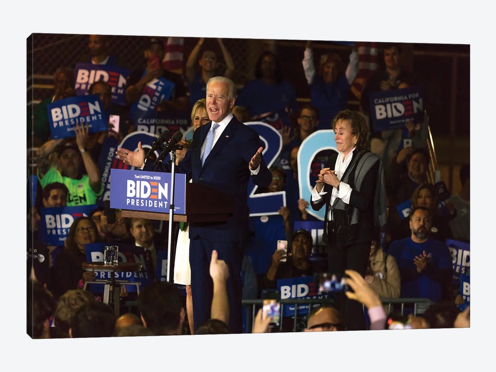 Vice President Joe Biden Delivers Super Tuesday Victory Speech In Los Angeles, March 3, 2020 by Panoramic Images 1-piece Canvas Art