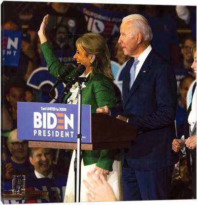 Vice President Joe Biden Delivers Super Tuesday Victory Speech In Los Angeles, March 3, 2020 Canvas Art Print