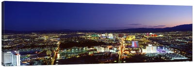 Cityscape at night, The Strip, Las Vegas, Nevada, USA Canvas Art Print - Nevada Art