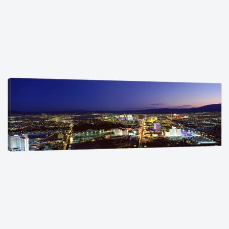 Cityscape at night, The Strip, Las Vegas, Nevada, USA Canvas Print #PIM1609} by Panoramic Images Art Print