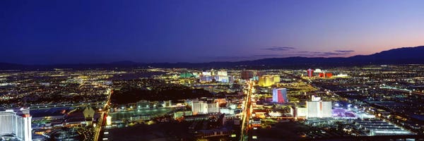 Nevada: Cityscape at night, The Strip, Las Vegas, Nevada, USA by Panoramic Images