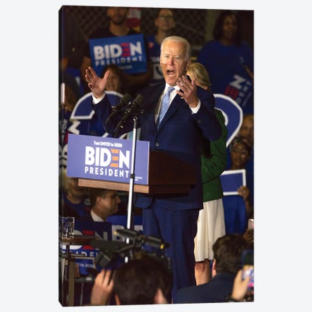 Vice President Joe Biden Delivers Super Tuesday Victory Speech In Los Angeles, March 3, 2020 Canvas Print #PIM16100} by Panoramic Images Canvas Art Print