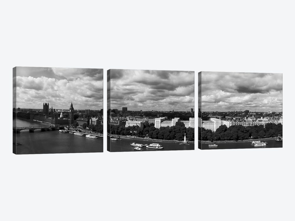 Aerial View Of A City, London, England by Panoramic Images 3-piece Canvas Print