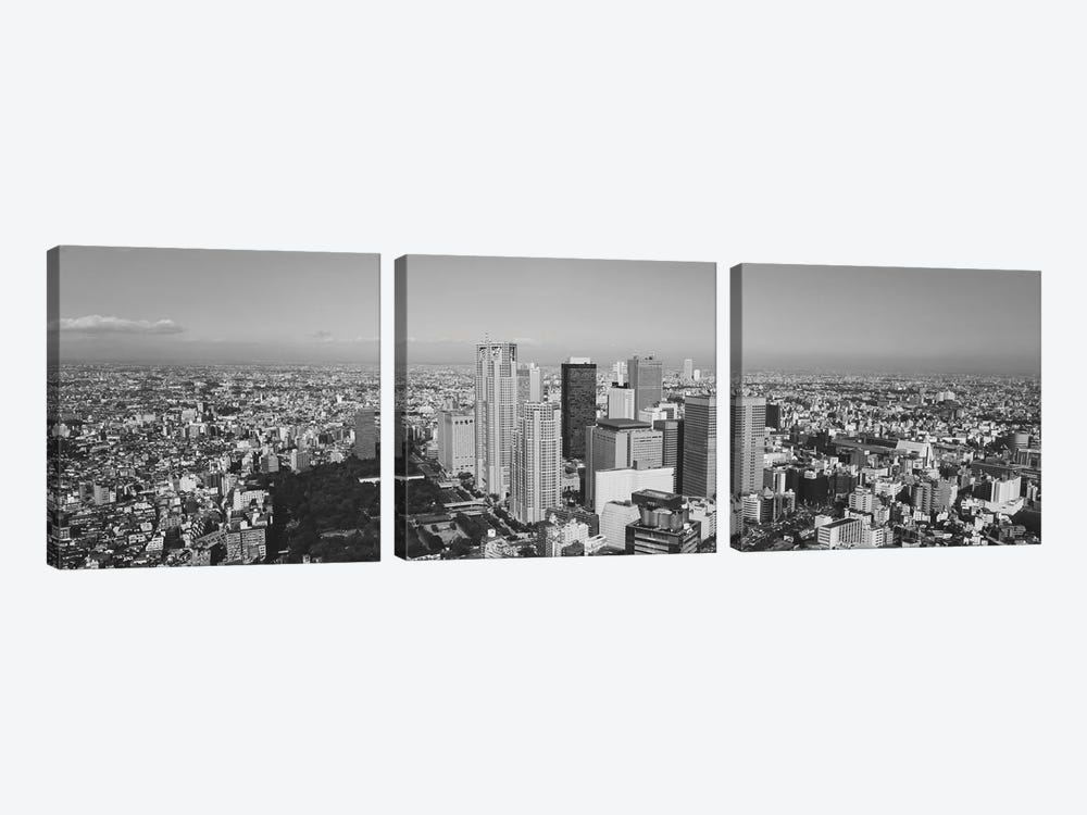 Aerial View Of A City, Tokyo Prefecture, Japan by Panoramic Images 3-piece Canvas Print