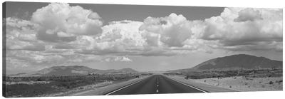 An Empty Road Running Through A Landscape, Highway 54, New Mexico, USA Canvas Art Print - New Mexico Art