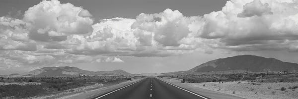 New Mexico: An Empty Road Running Through A Landscape, Highway 54, New Mexico, USA by Panoramic Images
