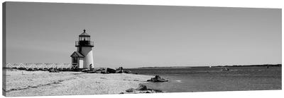 Beach With A Lighthouse In The Background, Brant Point Lighthouse, Nantucket, Massachusetts, USA Canvas Art Print