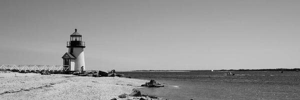 Massachusetts: Beach With A Lighthouse In The Background, Brant Point Lighthouse, Nantucket, Massachusetts, USA by Panoramic Images