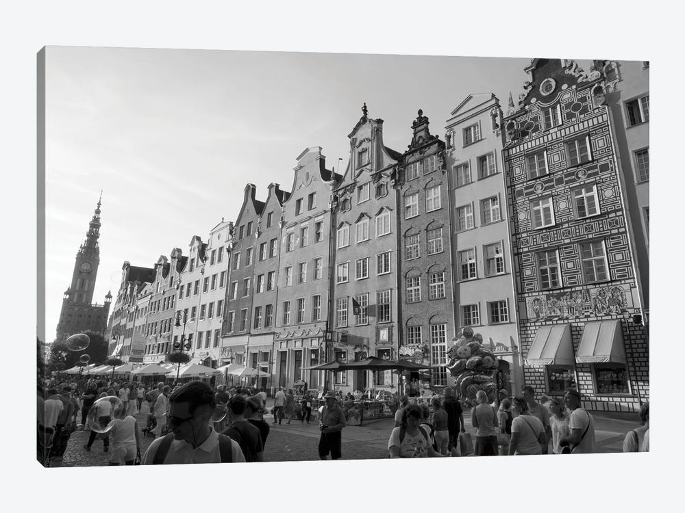 Beautiful Historic Buildings On The Dlugi Targ, Gdansk, Poland by Panoramic Images 1-piece Canvas Wall Art