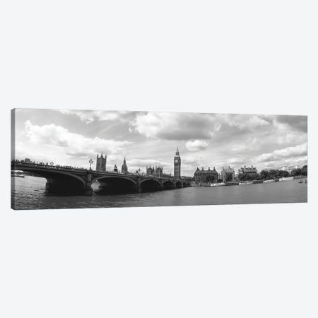 Big Ben And Houses Of Parliament Viewed From The Other Side Of Thames River, City Of Westminster, London, England Canvas Print #PIM16119} by Panoramic Images Canvas Artwork