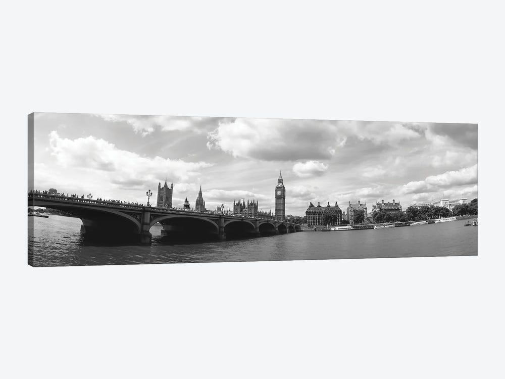 Big Ben And Houses Of Parliament Viewed From The Other Side Of Thames River, City Of Westminster, London, England by Panoramic Images 1-piece Canvas Art Print