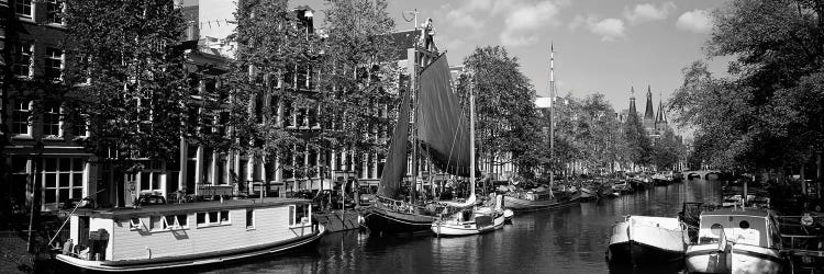 Boats In A Channel, Amsterdam, Netherlands