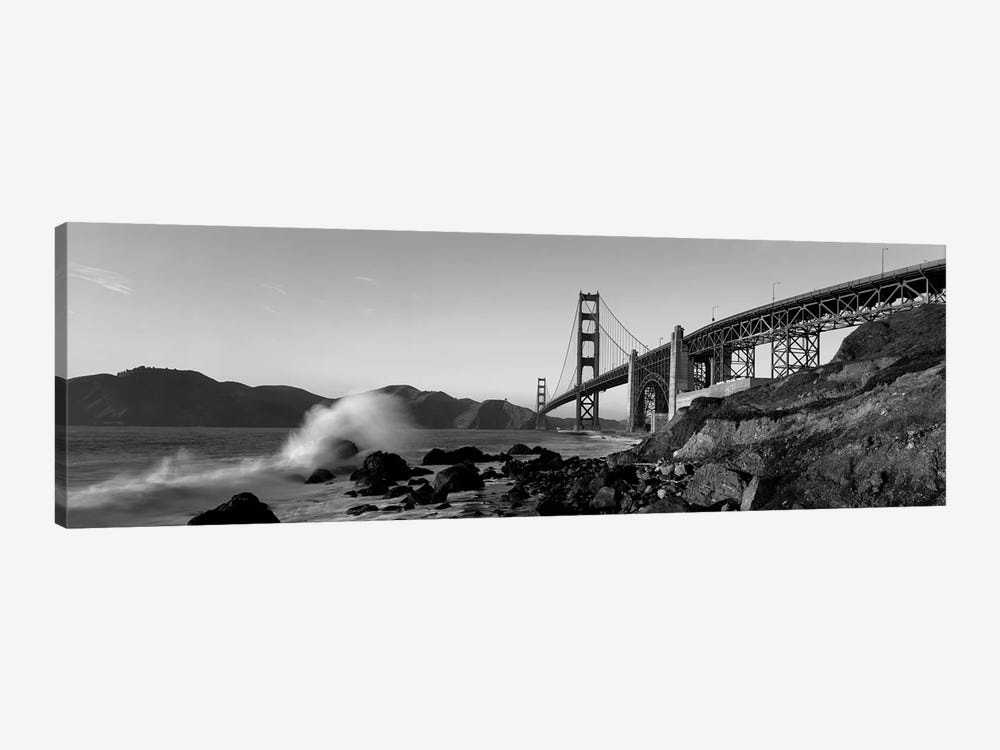 Bridge Across The Bay, San Francisco Bay, Golden Gate Bridge, San Francisco, Marin County, California, USA by Panoramic Images 1-piece Canvas Print