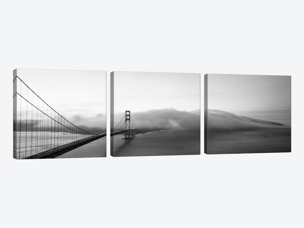 Bridge Across The Sea, Golden Gate Bridge, San Francisco, California, USA by Panoramic Images 3-piece Canvas Artwork