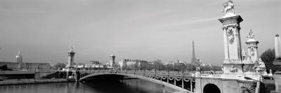 Bridge Over A River, Alexandre III Bridge, Eiffel Tower, Paris, France by Panoramic Images canvas print