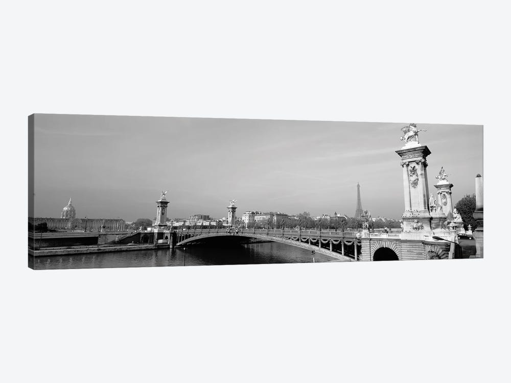 Bridge Over A River, Alexandre III Bridge, Eiffel Tower, Paris, France by Panoramic Images 1-piece Canvas Print
