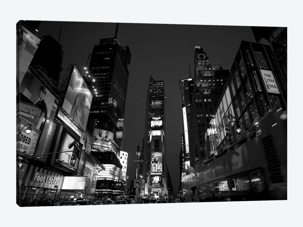 Buildings In A City Lit Up At Dusk, Times Square, Manhattan, New York City, New York State, USA by Panoramic Images 1-piece Canvas Print