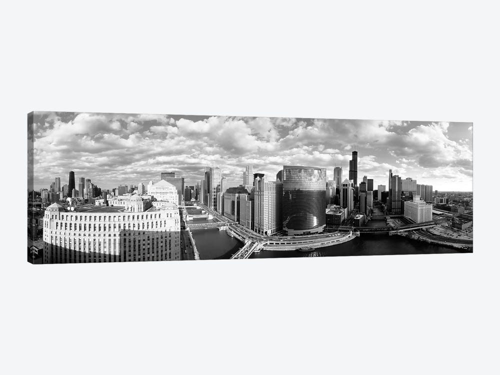 Chicago River Curve Chicago IL by Panoramic Images 1-piece Canvas Artwork