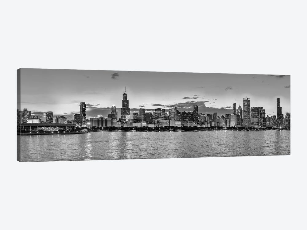 Chicago Skyline And Lake Michigan At Sunset, Illinois, USA by Panoramic Images 1-piece Art Print