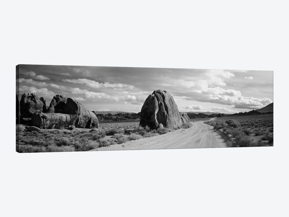 Dirt Road Passing Through A Desert, Owens Valley, Sierras, California, USA by Panoramic Images 1-piece Canvas Art Print