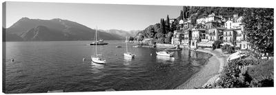 Early Evening View Of Waterfront At Varenna, Lake Como, Lombardy, Italy Canvas Art Print
