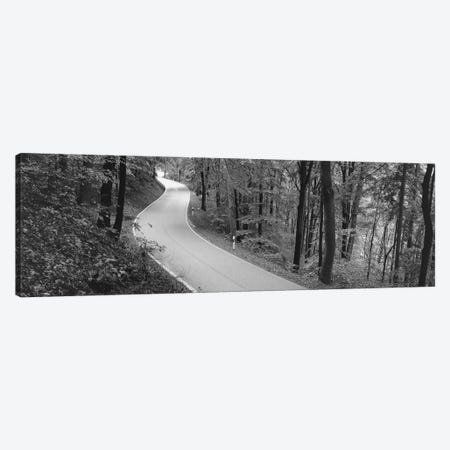 Empty Road Running Through A forest, Stuttgart, Baden-Wurttemberg, Germany Canvas Print #PIM16160} by Panoramic Images Art Print