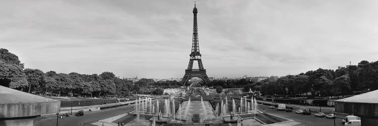 Fountain In Front Of A Tower, Eiffel Tower, Paris, France