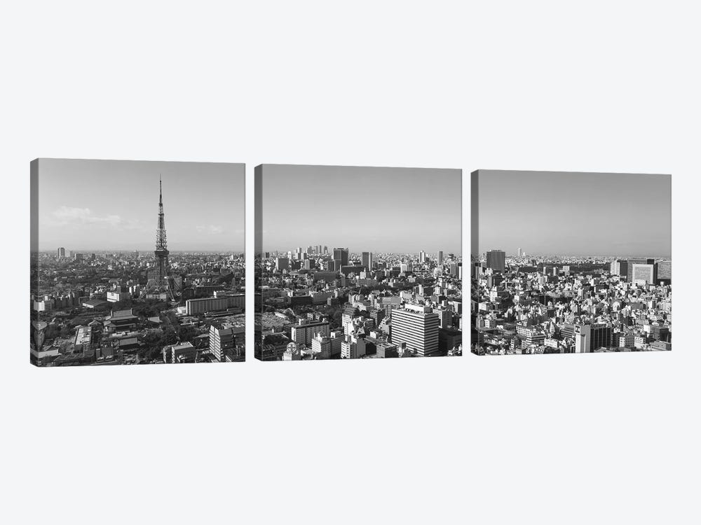 High Angle View Of A City, Tokyo, Japan by Panoramic Images 3-piece Canvas Art