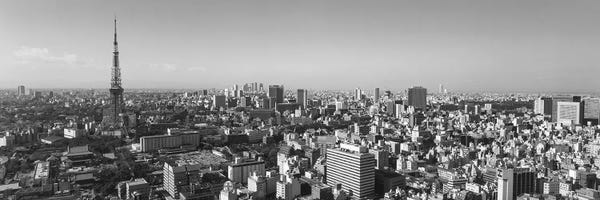 Japan: High Angle View Of A City, Tokyo, Japan by Panoramic Images