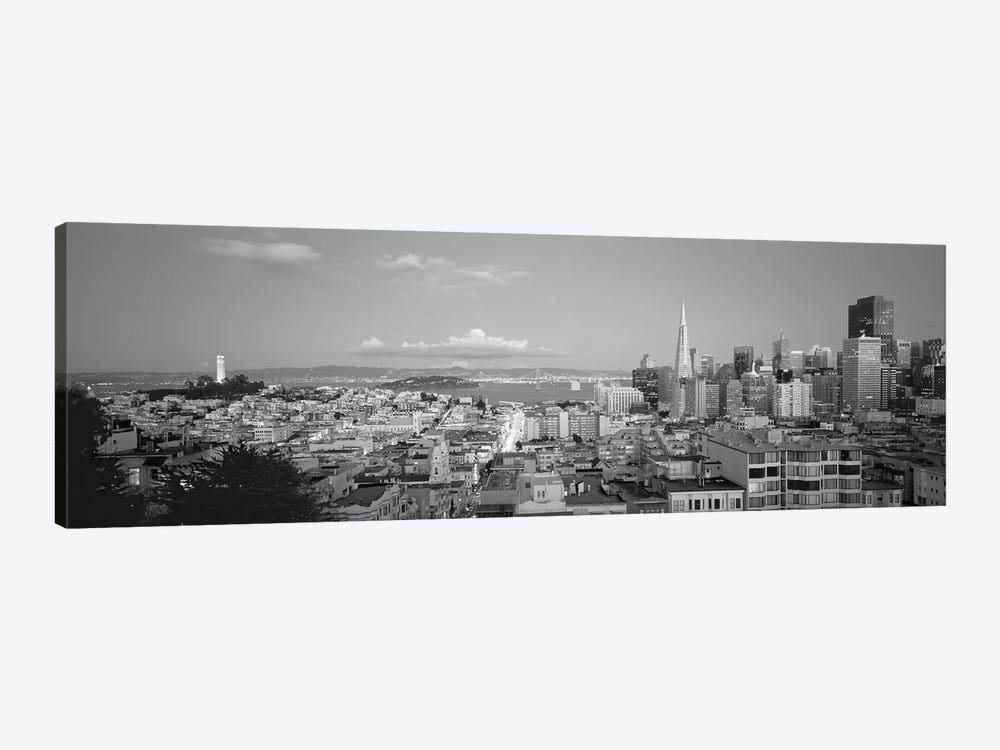 High Angle View Of A Cityscape From Nob Hill, San Francisco, California, USA by Panoramic Images 1-piece Canvas Print