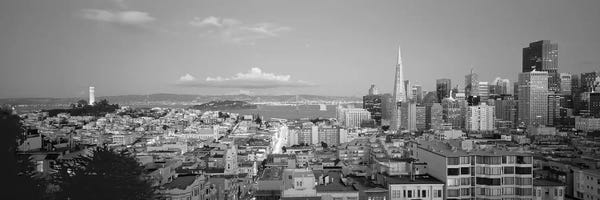 High Angle View Of A Cityscape From Nob Hill, San Francisco, California, USA
