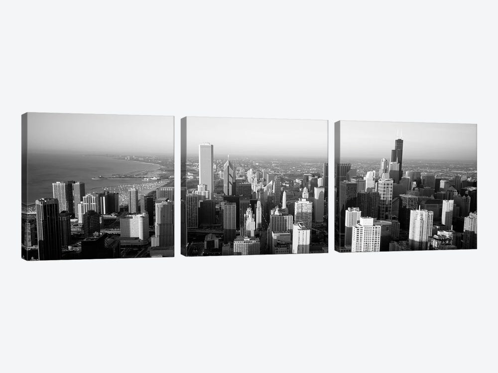 High Angle View Of Buildings In A City, Chicago, Illinois, USA by Panoramic Images 3-piece Canvas Artwork