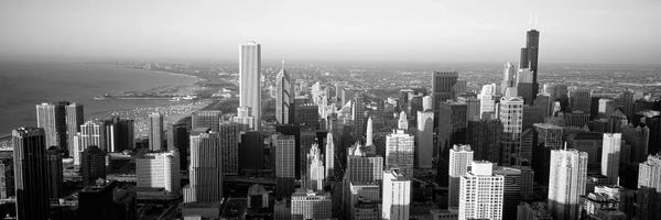 Canvas Print: High Angle View Of Buildings In A City, Chicago, Illinois, USA by Panoramic Images