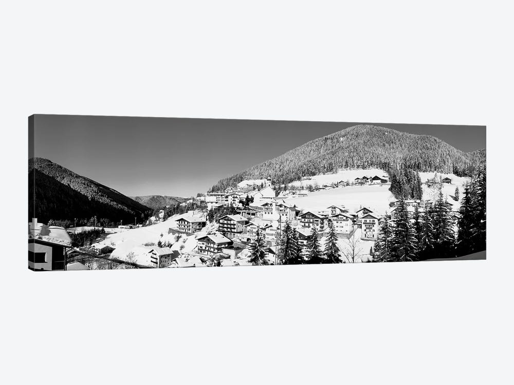 Houses In Snowy Valley, Carezza Dolomites, Alto Adige, Italy by Panoramic Images 1-piece Canvas Art Print