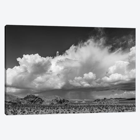 Landscape With Desert Under Blue Sky And Clouds, Valley Of Fire State Park, Nevada, USA Canvas Print #PIM16189} by Panoramic Images Canvas Art Print