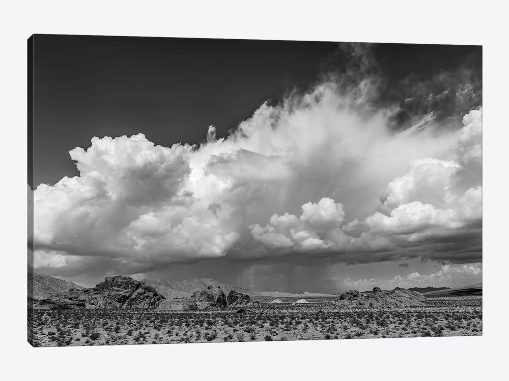 Landscape With Desert Under Blue Sky And Clouds, Valley Of Fire State Park, Nevada, USA by Panoramic Images 1-piece Canvas Wall Art