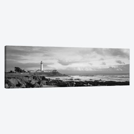 Lighthouse On The Waterfront, Pigeon Point Lighthouse, California, USA Canvas Print #PIM16191} by Panoramic Images Canvas Wall Art