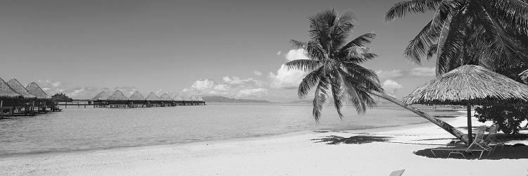 Lounge Chair Under A Beach Umbrella, Moana Beach, Bora Bora, French Polynesia