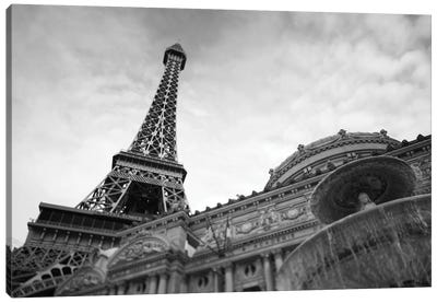 Low Angle View Of A Hotel, Paris Las Vegas, The Strip, Las Vegas, Nevada, USA Canvas Art Print - The Eiffel Tower