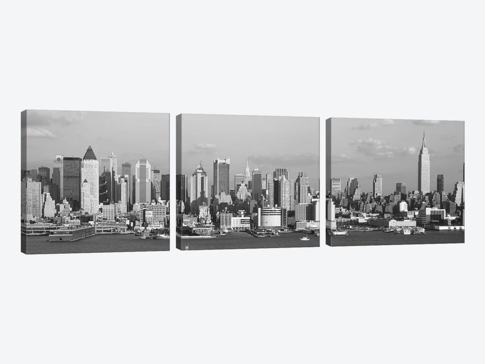 Manhattan Skyline At Waterfront, New York City, New York State, USA by Panoramic Images 3-piece Art Print