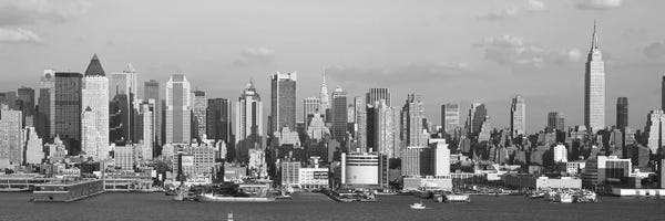 New York City Skylines: Manhattan Skyline At Waterfront, New York City, New York State, USA by Panoramic Images