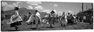 Native Americans Dancing, Taos, New Mexico, USA Canvas Art Print - New Mexico Art