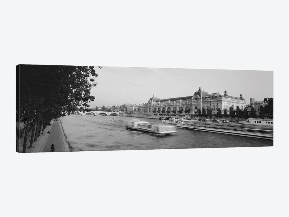 Passenger Craft In A River, Seine River, Musee D'Orsay, Paris, France by Panoramic Images 1-piece Art Print