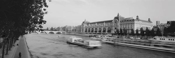 Castles & Palaces: Passenger Craft In A River, Seine River, Musee D'Orsay, Paris, France by Panoramic Images