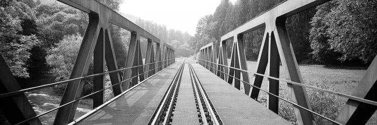 Railroad Tracks And Bridge Germany