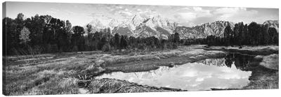 Reflection Of Clouds On Water, Beaver Pond, Teton Range, Grand Teton National Park, Wyoming, USA Canvas Art Print - Teton Range Art