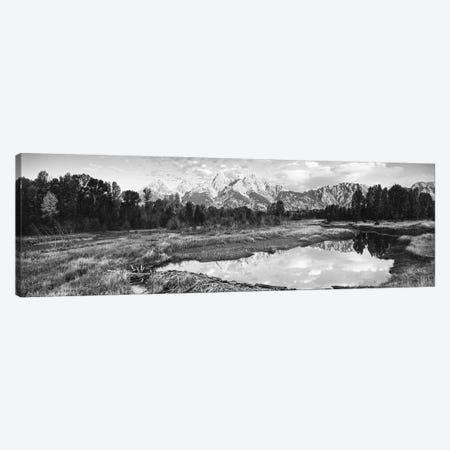 Reflection Of Clouds On Water, Beaver Pond, Teton Range, Grand Teton National Park, Wyoming, USA Canvas Print #PIM16212} by Panoramic Images Art Print