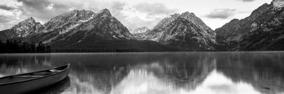 Reflection Of Mountains In A Lake, Leigh Lake, Grand Teton National Park, Wyoming, USA by Panoramic Images canvas print